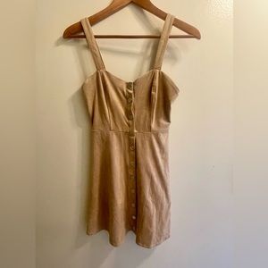 Forever 21 Tan Button Up Dress